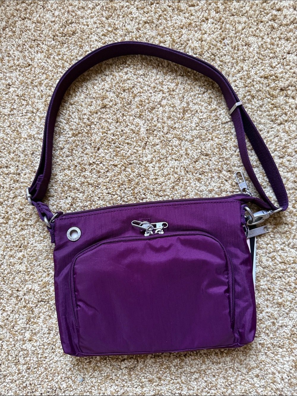 Baggallini Purple Crossbody Bag with Adjustable Strap - Picture 2 of 8